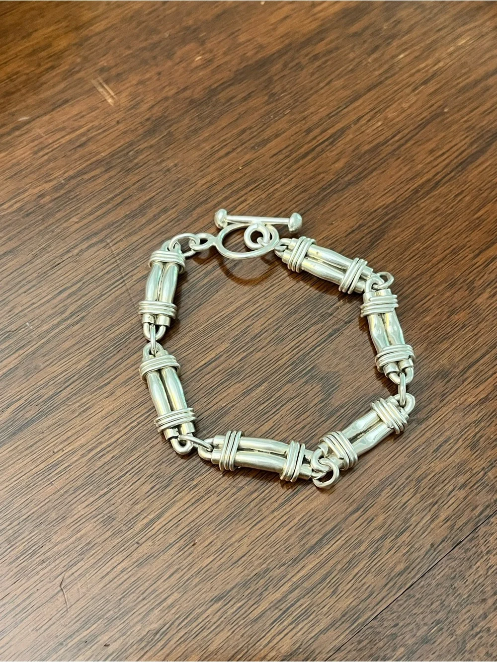 Vintage Sterling Silver Knot Link Bracelet